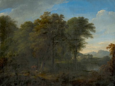 Paesaggio romantico con figure da Unbekannt