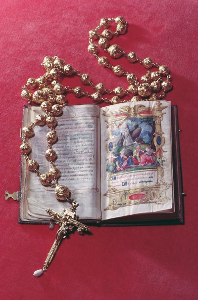 Rosario e libro di preghiere appartenenti a Maria Stuarda da Unbekannt