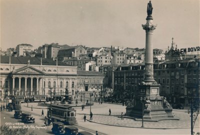 Piazza Rossio, Lisbona, Portogallo, 1936 da Unbekannt