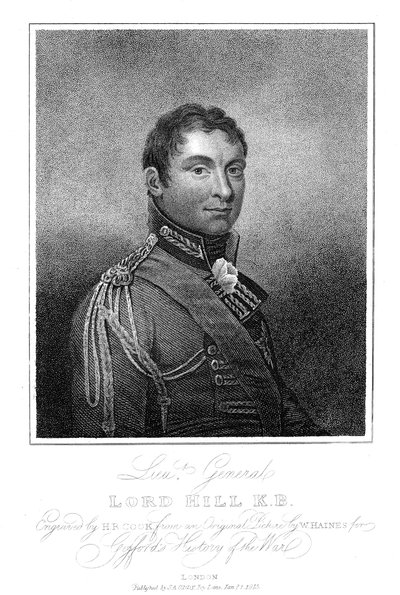 Rowland Hill, 1° Visconte Hill, soldato inglese, 1815 da Unbekannt