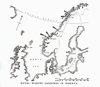 Sbarco dei Royal Marine in Norvegia, Seconda Guerra Mondiale, 1940 1944 da Unbekannt
