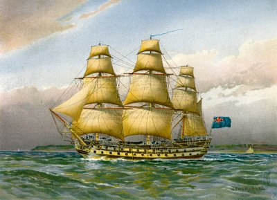 Nave da battaglia della Royal Navy, c1760 c1890-c1893 da Unbekannt