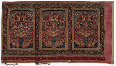 Tenda rotonda reale fatta per Muhammad Shah, pannello murale con tre pannelli A, 1834-1848 da Unbekannt