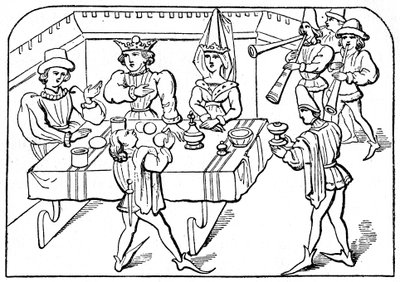 Banchetto reale, XV secolo, 1910 da Unbekannt