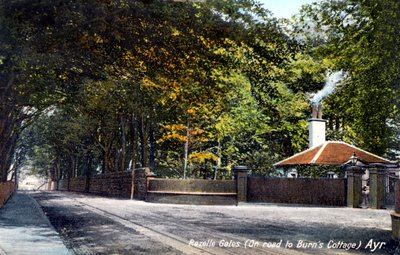 Rozelle Gates, sulla strada per Burns Cottage, Ayr, Ayrshire, 1913 da Unbekannt