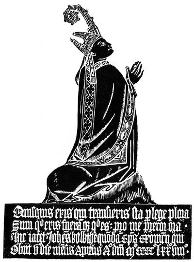 Rubbing di un ottone inciso medievale da Unbekannt