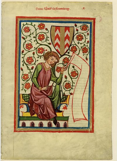 Rudolf II di Fenis dal Codex Manesse, tra il 1305 e il 1340 da Unbekannt