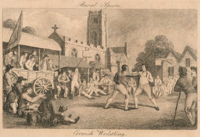 Sport rurali - Lotta cornica, fine XVIII-inizio XIX secolo da Unbekannt