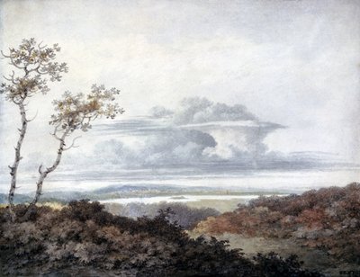 Paesaggio rurale e studio delle nuvole di Luke Howard, marzo 1849 da Unbekannt