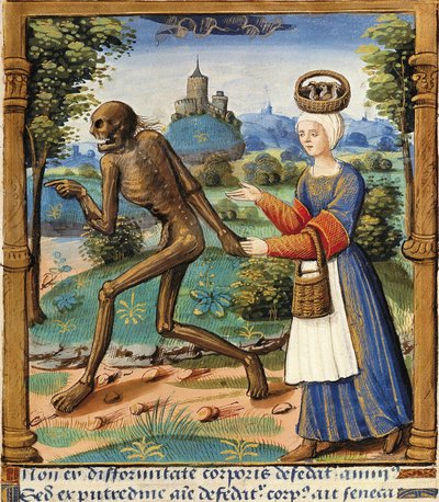 Vita e morte rurale. Miniatura di un manoscritto del XV secolo da Unbekannt