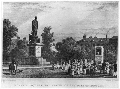 Russell Square e la statua del Duca di Bedford, Londra, XIX secolo 1907 da Unbekannt