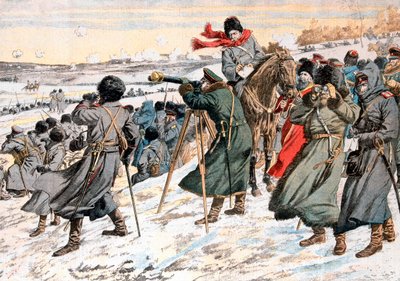 Il generale russo Kouropatkine ordina la ritirata, Guerra russo-giapponese, 1904 da Unbekannt