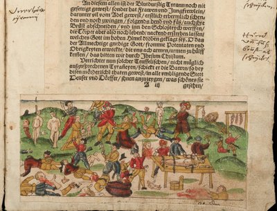 Atrocità russe in Livonia nel 1578. Da Sammlung von Nachrichten di Johann Jakob Wicks da Unbekannt