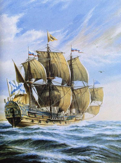 Nave da linea russa Poltava, 1712 da Unbekannt