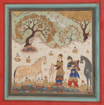 Rustam Cattura Rakhsh, Foglio da un Libro di Shahnama da Unbekannt