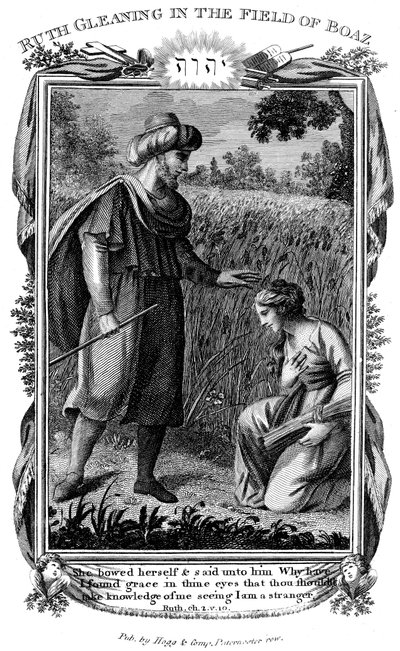 Ruth che spigola nel campo di Boaz, c1804 da Unbekannt
