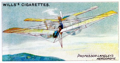 Modello di aereo a vapore di S.P. Langley, c1896 da Unbekannt