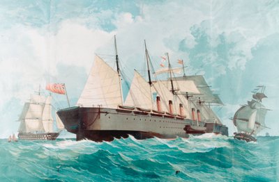SS Great Eastern, la grande nave a vapore di IK Brunel, 1858 da Unbekannt