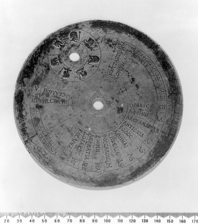 Meridiane, Altitudine Parti di una meridiana portatile bizantina, c AD 520 da Unbekannt