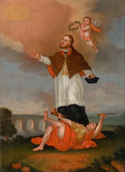 San Giovanni Nepomuceno glorificato dagli angeli da Unbekannt