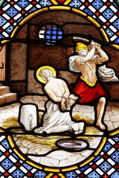 Cattedrale di Saint-Corentin, Quimper: vetrata della morte di Giovanni Battista, Quimper, Francia da Unbekannt