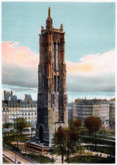 Torre Saint-Jacques, Parigi, c1900 da Unbekannt
