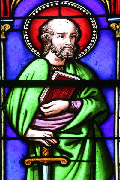 Chiesa di Saint-Pere. Vetrata. Paolo l