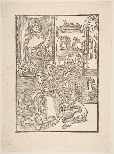 San Girolamo che estrae una spina dal piede del leone, copia di Lione da Unbekannt