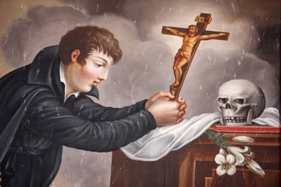 San Luigi de Gonzague dipinto da Ferraris. Sallanches, Francia da Unbekannt