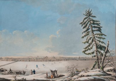 San Pietroburgo: Vista sul fiume Neva, primi anni 1800 da Unbekannt