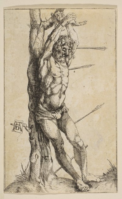 San Sebastiano legato a un albero (copia) da Unbekannt