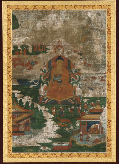 Sakyamuni in trono e scene biografiche, XVIII secolo da Unbekannt