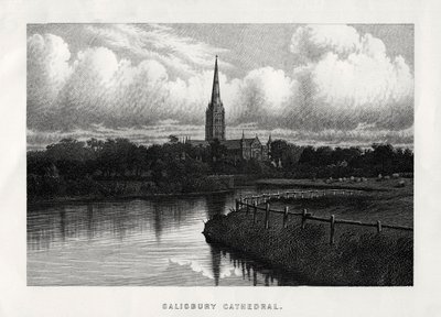 Cattedrale di Salisbury, Wiltshire, Inghilterra, 19° secolo da Unbekannt