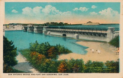 Ponte di San Antonio e Forte Geronimo, San Juan, 1909 da Unbekannt