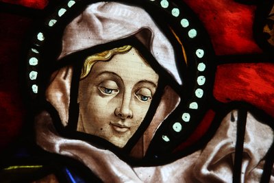 Chiesa di San Jeronimo. Vetrata. Vergine Maria, Madrid, Spagna da Unbekannt