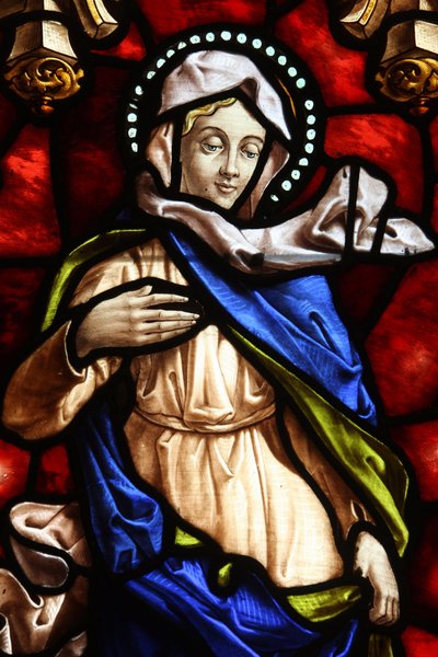 Chiesa di San Geronimo. Vetrata. Vergine Maria, Madrid, Spagna da Unbekannt