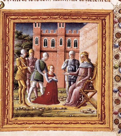 Sara presentata al Faraone, Miniatura dipinta da Marco Giovanni Dell