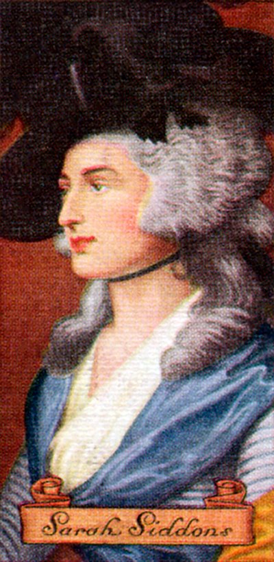 Sarah Siddons, da una serie di carte da sigarette, 1935 da Unbekannt