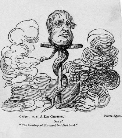 Cartone satirico del Principe Reggente, c1820 da Unbekannt