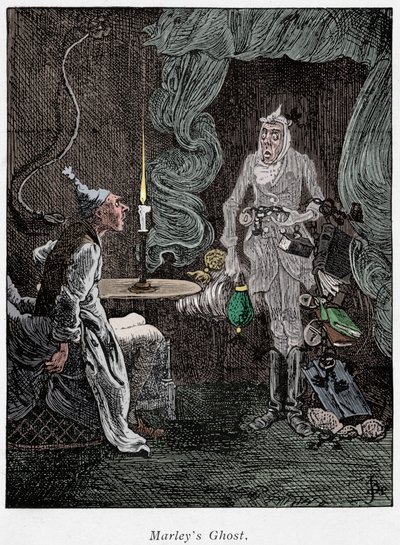 Scena da Un Canto di Natale di Charles Dickens, 1843 da Unbekannt