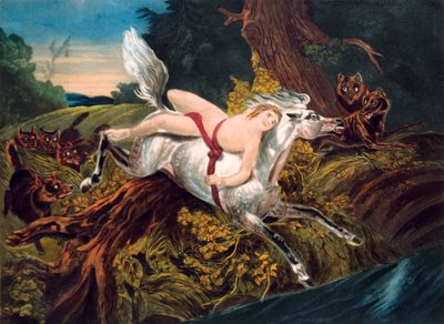 Scena dal poema Mazeppa di Byron, c1820 da Unbekannt