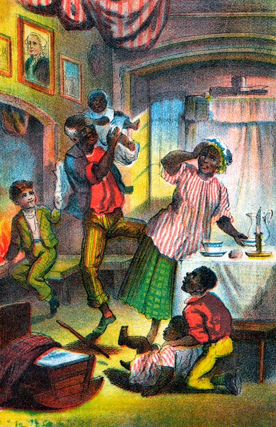 Scena da La capanna dello zio Tom di Harriet Beecher Stowe, c1870 da Unbekannt