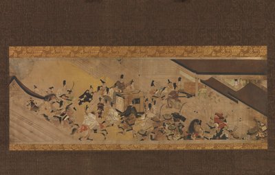 Scena dalla visita imperiale a Rokuhara dal Racconto della ribellione di Heiji da Unbekannt