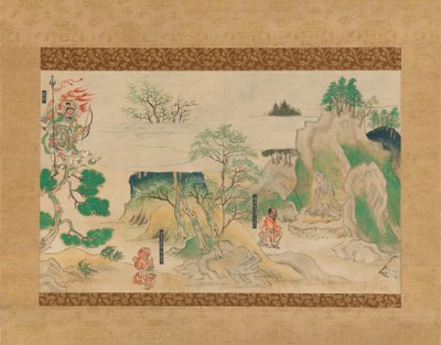 Scena dalle Leggende Illustrate del Tempio di Jin’oji da Unbekannt
