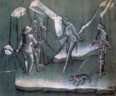Scena da una storia di cavalleria, c1400 da Unbekannt
