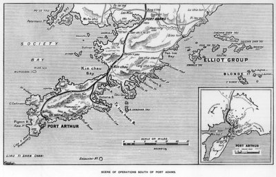 Scena delle operazioni a sud di Port Adams, Manciuria, Guerra russo-giapponese, 1905 da Unbekannt
