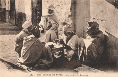 Scene e tipi - Una partita a domino, c1900 da Unbekannt