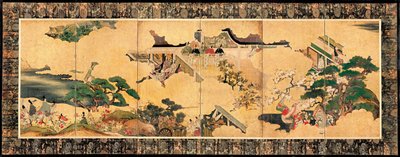 Scene dal racconto di Genji Genji monogatari, XVII secolo da Unbekannt