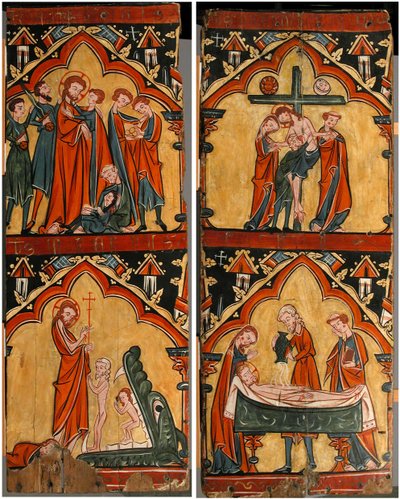 Scene della vita di Cristo: Arresto di Cristo, Cristo nel Limbo, Discesa dalla Croce..., XIII secolo da Unbekannt