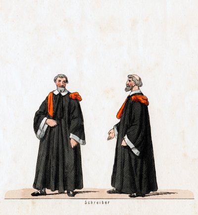 Scriba, costume per il dramma di Shakespeare, Enrico VIII da Unbekannt
